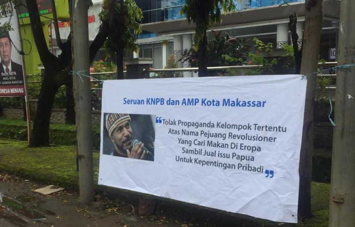 FOTO: Komite Nasional Papua Barat (KNPB) dan Aliansi Mahasiswa Papua (AMP) Makassar menyoroti terkait viral nya berita Benny Wenda yang dianggap tidak berjasa dan membantu perjuangan revolusi Papua.