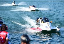 F1 PowerBoat Jadi Kebanggaan Baru Masyarakat Toba FOTO: Balapan F1 SuperBoat di Danau Toba (Foto: BPMI Setpres)