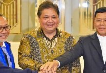 Ganjar-Erick Hanya Wacana PAN, Pengamat: Hasil Munas Golkar Mengusung Airlangga Presiden Foto: Dari kiri: Ketua Umum PAN Zulkifli Hasan, Ketua Umum Partai Golkar Airlangga Hartarto, dan Plt Ketua Umum PPP Muhamad Mardiono/Ist
