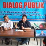 Kotak Kosong tidak Mendewasakan Demokrasi, Asratillah Perkirakan 3 Paslon di Pilgub Sulsel FOTO: Asratillah Direktur Profetik Institute (Kanan) baju hitam. Bersama Pengamat Politik dan Sosial Arief Wicaksono dalam Dialog Publik beberapa waktu lalu yang diselenggarakan oleh Wacht Relation of Corruption Sulawesi Selatan.
