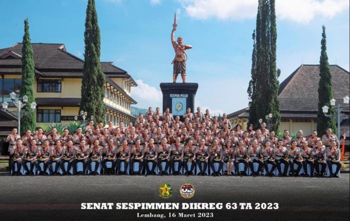 FOTO: Bagas Sancoyoning Aji saat mengikuti Sekolah Staf dan Pimpinan Menengah (Sespimmen) Polri Dikreg 63.