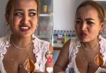 Saat Makan Kulit Babi Ucapkan Bismillah, Lina Mukherjee Dikenakan Pasal Penistaan Agama dan UU ITE FOTO: Lina Mukherjee saat makan kulit babi di akun TikTok miliknya