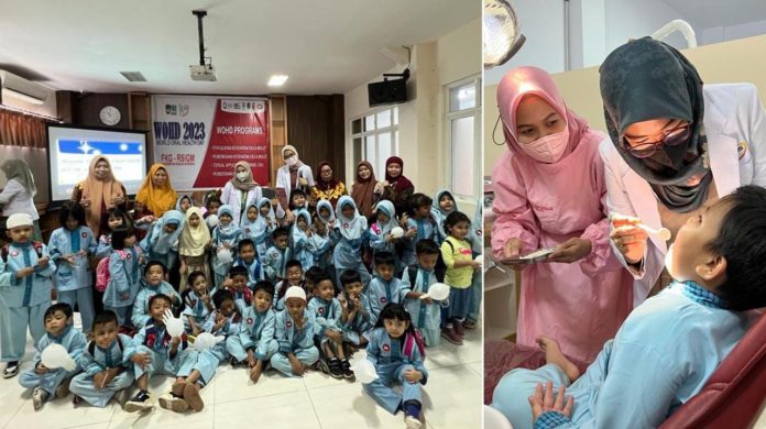 FOTO: Fakultas Kedokteran Gigi Universitas Muslim Indonesia (FKG UMI) peringati World Oral Health Day (WOHD) atau Hari Kesehatan Gigi dan Mulut Dunia Bekerja sama dengan PT. Unilever Indonesia.