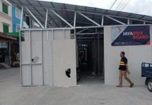 Api dalam Sekam di Lapak Blok B Selatan Pasar Sentral Makassar FOTO: Kondisi lapak di Blok B Selatan Pasar Sentral Makassar. (ist)