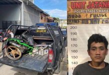 Tim Resmob Polda Sulsel dan Jatanras Ringkus Pemotor Terobos Kendaraan Presiden RI Foto: Darul Azwar, pemotor yang memotong rombongan Presiden Jokowi di Makassar. Dok: Ist.