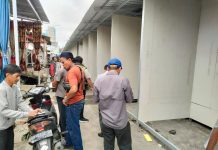 Rekanan Pembangunan Lapak Pasar Sentral Makassar Bantah Tudingan LKIN Bungkam Aparat FOTO: Kondisi Pembangunan Lapak di Pasar Sentral Kota Makassar. (ist)