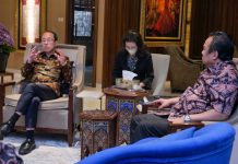 Rombongan Pengusaha Jepang ke IKN Dijamu Gobel FOTO: Kanan Wakil Ketua DPR RI Rachmat Gobel menerima rombongan pengusaha Jepang yang berkunjung ke Ibukota Negara (IKN) Nusantara di rumah dinas nya di Jl Denpasar, Jakarta.