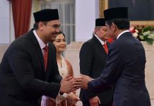 Gawat! Baru Saja Dilantik, Berhembus Isu Menpora Diduga Terlibat TPPU Rafael Alun FOTO: Dito Ariotedjo usai dilantik sebagai Menteri Pemuda dan Olahraga (Menpora) oleh Presiden Joko Widodo di istana merdeka Jakarta beberapa waktu lalu (setkab)