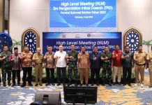 Bank Indonesia sebut Inflasi Bulanan Tertinggi Terjadi di Kota Parepare dan Palopo FOTO: Kegiatan Hight Level Meeting Inflasi tersebut Forkopimda Sulsel diantaranya Pangdam XIV/Hasanuddin, Mayjen TNI Totok Imam Santoso, Pangkoopsud II Marsda TNI Andi Kustoro, Wakil Kepala Kejaksaan Tinggi (Wakajati) Sulsel Hermanto, para anggota TPID Provinsi Sulsel, Kepala OPD Pemprov Sulsel serta para Bupati dan Walikota.