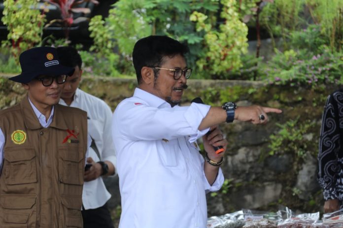 FOTO: Menteri Pertanian Syahrul Yasin Limpo (Mentan SYL) mengajak para peternak domba di Kabupaten Bogor, Jawa Barat untuk memenuhi kebutuhan daging nasional