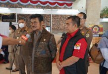 Tolak Impor Beras, DPD RI Minta Pemerintah Maksimalkan Serap Gabah Petani FOTO: Mentan Syahrul Yasin Limpo dan Anggota Komite II DPD RI, Aji Mirni Mawarni