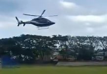 Putra Amran Sulaiman Naik Helikopter ke Sinjai, Netizen: Anak Sultan FOTO: Tangkap layar dari video TikTok milik akun Taqwa Ainun menyebut Putra Eks Mentan naik helikopter ke Sinjai