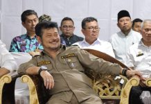 Mentan SYL ke Penyuluh: Jadikan Sektor Pertanian Gowa Lebih Kuat dan Modern FOTO: Menteri Pertanian Syahrul Yasin Limpo bertemu para penyuluh pertanian di Kabupaten Gowa, Sulawesi Selatan, Selasa, 18 April 2023.
