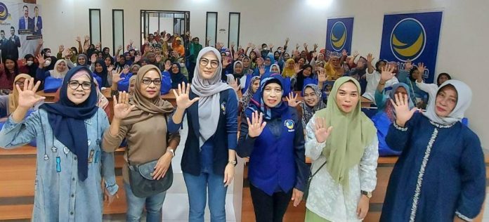 FOTO: Ketua DPW Garnita Malahayati Sulsel, Andi Rachmatika Dewi saat menggelar semarak ramadan 1444 H.