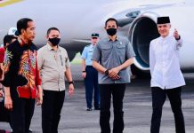 Presiden Joko Widodo akan Salat Idulfitri 1444 H di Masjid Sheikh Zayed Surakarta FOTO: Presiden Jokowi saat tiba di Surakarta, Jawa Tengah (Foto: BPMI Setpres)