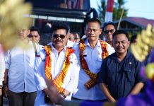 Mentan SYL Targetkan Kabupaten Bantaeng Tiga Kali Panen FOTO: Menteri Pertanian Syahrul Yasin Limpo bersama Bupati Bantaeng dalam dialog terbuka bersama petani dan penyuluh di Poktan Paranggala, Kelurahan Lembang, Bantaeng, Sulawesi Selatan, Senin, 24 April 2023.