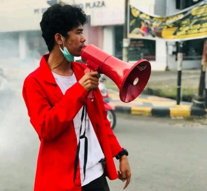 FOTO: Ketua Liga Mahasiswa Nasional untuk Demokrasi (LMND) Cabang Palopo Adri Fadhli.