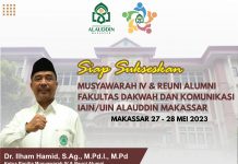 Alumni FDK IAIN- UIN Alauddin Makassar Gelar Musyawarah IV dan Temu Alumni Player Sumber; Alumni Fakultas Dakwah dan Komunikasi IAIN- UIN Alauddin Makassar