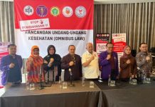 Para Dokter dan Tenaga Medis Bakal Demo Besar-Besaran, Ini Tuntutannya FOTO: Pimpinan pengurus 5 organisasi profesi kesehatan menggelar konferensi pers mengenai rencana aksi damai 8 Mei 2023 mendatang.--