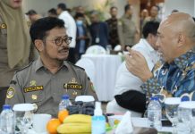 Kementan Tanda Tangani MoU Hilirisasi Peternakan dengan Kemenkop UKM FOTO: Menteri Pertanian Syahrul Yasin Limpo (Mentan SYL) dan Menteri Koperasi dan Usaha Kecil dan Menengah (Menkop UKM) Teten Masduki mendatangani kesepakatan kerjasama dalam usaha pengembangan peternakan