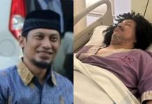 Pernah Dilaporkan BMI Soal Ka’bah Benda Berhala, Kini Habib Kribo Jalani Perawatan Sakit Jantung Foto kolase Ketua BMI Muhammad Zulkifli dan Habib Kribo berbaring di RS Jantung Jakarta.