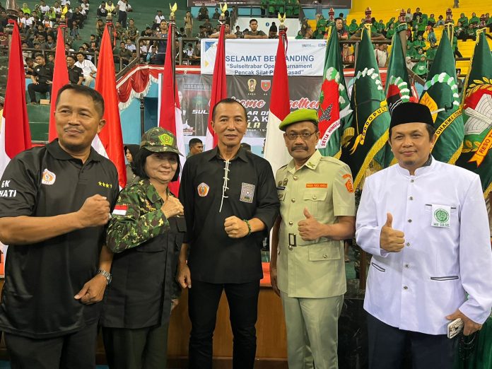 FOTO: Prof Dr Sukardi Weda, Wakil Ketua PPM Sulsel saat menghadiri pembukaan Tournament Kejuaraan Pencak Silat Piala Kepala Staf Angkatan Darat (KASAD) tahun 2023 di GOR Sudiang Makassar pada Jumat, (19/5/2023).