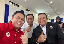 Yasir Machmud Yakin Perbakin akan Bawa Medali Emas untuk Sulsel pada PON 2024 FOTO: Ketua KONI Sulsel Yasir Machmud bersama Irjen Pol Drs. Setyo Boedi Moempoeni Harso, S.H., M.Hum dan Ketua Umum PB PERBAKIN, Joni Supriyanto