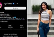 Disebut Dekat dengan Ketua KPK, Akun Instagram Salsabila Mendadak Jadi Mode Private Foto kolase instagram @syairsalsa mendadak jadi Mode Private