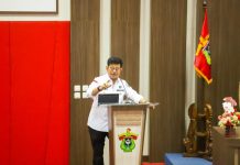 Mentan SYL Beri Kuliah Umum di Dies Natalis ke-71 FH Unhas FOTO: Menteri Pertanian Syahrul Yasin Limpo memberikan kuliah umum di Baruga Prof. Dr. H. Baharuddin Lopa, Fakultas Hukum Unhas.