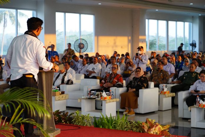 FOTO: Menteri Pertanian Syahrul Yasin Limpo saat menghadiri Gebyar Perbenihan Nasional VIII 2023 di Kulon Progo, Rabu, 31 Mei 2023.