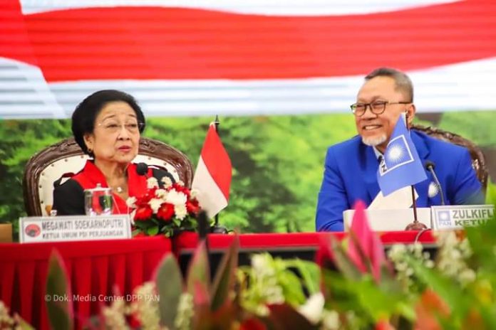 FOTO: Kiri Ketua Umum PDIP Megawati Soekarnoputri dan Ketua Umum PAN Zulkifli Hasan saat berada di Kantor PDIP, di Jalan Diponegoro, Menteng, Jakarta Pusat, Jumat (2/6/2023) kemarin. (Galeri: Zulhas)