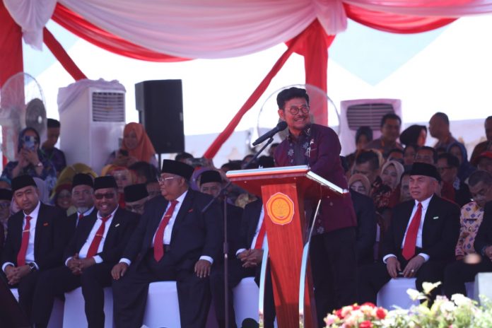 FOTO: Menteri Pertanian Syahrul Yasin Limpo, hadir pada Pekan Nasional (PENAS) Petani Nelayan Indonesia ke-XVI yang dihelat di Padang, Sumatera Barat.