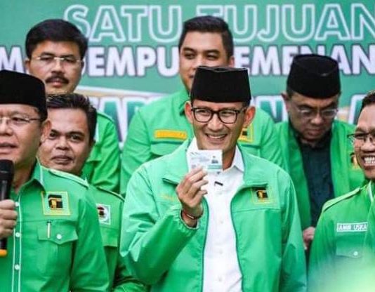 PPP Beri Sinyal Gabung ke Prabowo Gibran, Rommy Sebut itu Pandangan Pribadi Sandiaga Uno FOTO: Dr. H. Sandiaga Salahuddin Uno, B.B.A., M.B.A., Resmi menjadi kader Partai Persatuan Pembangunan (PPP). (Properti Sandi Uno)