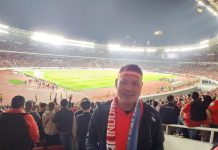 Nonton Langsung di GBK, Ketum Letho Bangga Kepada Timnas dan Ketum PSSI FOTO: Ketua Umum Loyalis Erick Thohir (Letho) Anshar Ilo menyaksikan FIFA Matchday antara Timnas Indonesia melawan Timnas Argentina di Stadion Utama Gelora Bung Karno (GBK) Jakarta, Senin (19/06).