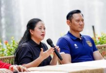 Mega – SBY Bakal Bertemu, Puan: Tidak ada Kata Tidak FOTO: Ketua DPP PDIP Puan Maharani dan Agus Harimurti Yudhoyono (AHY) di kompleks Gelora Bung Karno (GBK), Senayan, Jakarta, pada Minggu (18/6/2023).