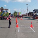 Sambut HUT Bhayangkara ke 77 Satlantas Polres Selayar Gelar Road Safety Reading FOTO: Road Safety Riding" digelar aparat satuan lalu lintas (Satlantas) Mako Polres Selayar, Sulawesi Selatan, Kamis, (22/6) siang, di kawasan Taman Pelangi Benteng.