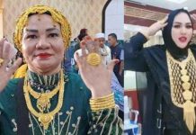Oleh-oleh Pulang Haji, Daeng Kanang 180 gram, Mira Hayati 1 Kg Emas, Bea Cukai Makassar! Foto kolase Hj. Suarnati Daeng Kanang dan Hj. Mira Hayati.