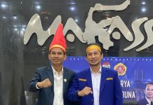 Terpilih, Zulkifli Sampaikan Terima Kasih atas Support dari Wali Kota Makassar dan Ketua Karang Taruna Sulsel FOTO: Kiri Ketua Karang Taruna Sulsel Harmansyah dan Muhammad Zulkifli, ST,.MM Ketua Terpilih Karang Taruna Kota Makassar.