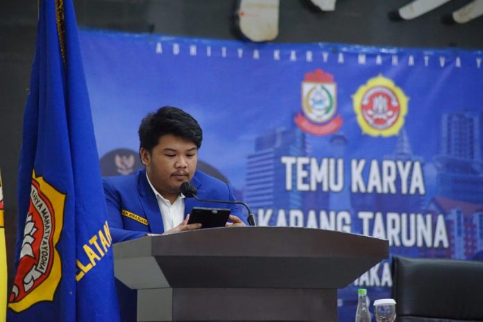 FOTO: Muhammad Wirabuana, Ketua Temu Karya Karang Taruna ke VIII Kota Makassar 2023