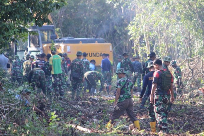 FOTO: Kegiatan TNI Manunggal Membangun Desa (TMMD) ke 117 Kodim 1411 Bulukumba sudah berlangsung sepekan.