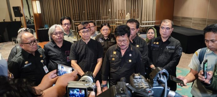 FOTO: Menteri Pertanian, Syahrul Yasin Limpo menghadiri Rapat Koordinasi Antisipasi Dampak El Nino dan Percepatan Tanam Provinsi Jawa Barat, Kamis (20/7/2023)