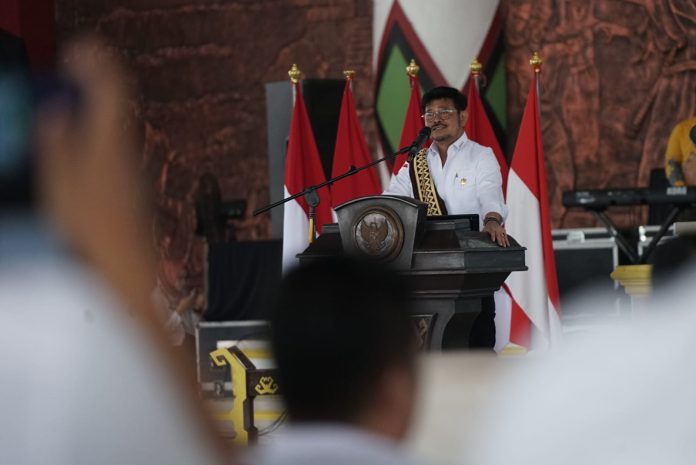 FOTO: Menteri Pertanian Syahrul Yasin rapat koordinasi antisipasi dampak iklim el nino dengan Pemerintah Provinsi Lampung, Rabu, 2 Agustus 2023.