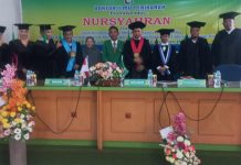 Ini Alumni Pertama Doktor Ilmu Perikanan PPs UMI FOTO: Dr. Nursahran, S.Pi. M.S, ia mengikuti sidang promosi di PPs UMI, Jumat (4/82023).