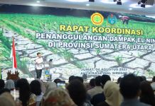 Mentan SYL Naikkan Indeks Pertanaman di Sumut untuk Antisipasi Elnino FOTO: Menteri Pertanian Syahrul Yasin Limpo, hadiri Rapat Koordinasi (Rakor) Antisipasi Dampak El- Nino di Sumatera Utara(Sumut) bertempat di Aula Raja Inal Kantor Gubernur Sumut, Jumat (4/8/23).