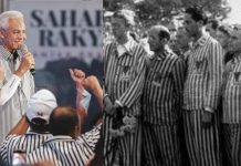 Baju Kampanye Ganjar Hitam Putih, Uceng: Kayak Tahanan Nazi Foto kolase kampanye baju hitam putih Ganjar Pranowo dan tawanan Nazi