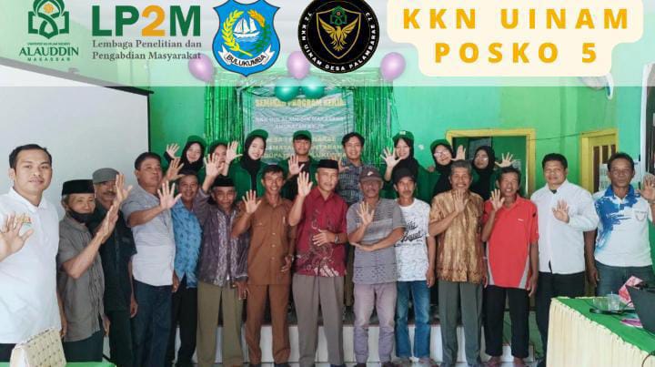 FOTO: Kepala Pemerintahan Desa Palambarae dan Kecamatan Gantarang serta tokoh masyarakat dalam kegiatan seminar yang dilakukan Mahasiswa KKN Posko 5.
