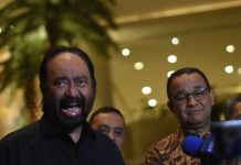 Waketum Ali Pesimis Soal Hak Angket, SP: Bukan Sikap NasDem FOTO: Surya Paloh dan Anies Baswedan