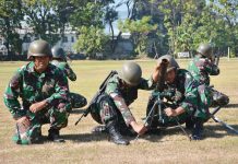 Tingkatkan Naluri Tempur, Prajurit Yonmarhanlan VI Laksanakan Latihan Senjata Bantuan FOTO: Tingkatkan Naluri Tempur, Prajurit Yonmarhanlan VI Laksanakan Latihan Senjata Bantuan