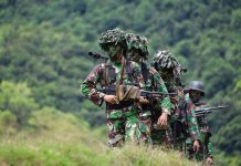 Satgas Gabungan TNI Tembak Mati Tokoh OPM di Puncak Jaya Ilustrasi anggota TNI AD lakukan teknik penyergapan