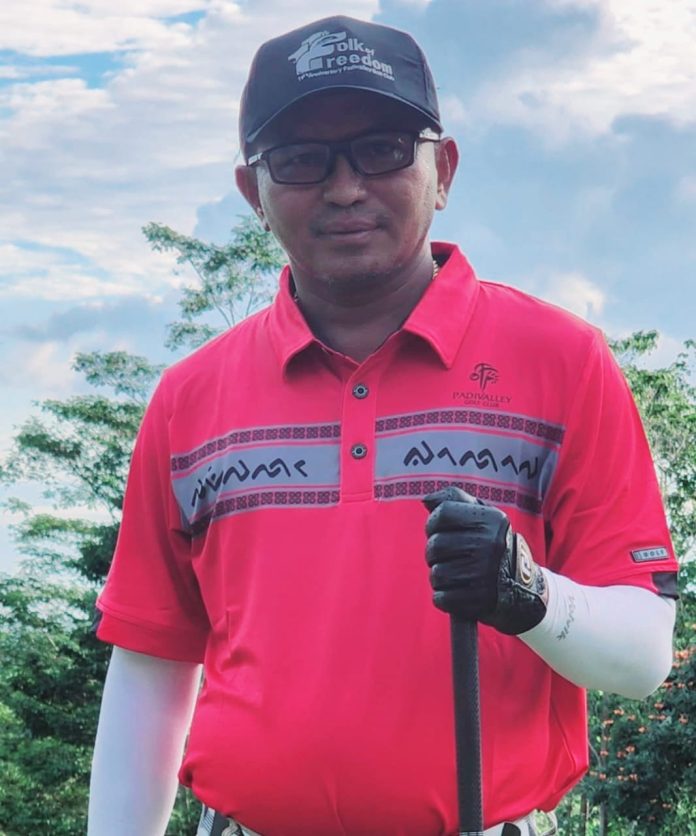 FOTO: M. Alif Annur Rahim selaku Ketua Panitia Lomba TNI-APINDO Golf Tournament 2023